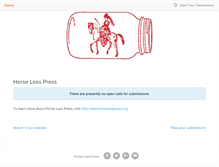 Tablet Screenshot of horselesspress.submittable.com