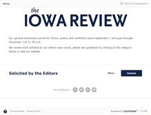 Tablet Screenshot of iowareview.submittable.com