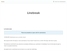 Tablet Screenshot of linebreak.submittable.com