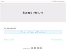 Tablet Screenshot of escapeintolife.submittable.com