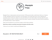 Tablet Screenshot of mayapplepress.submittable.com