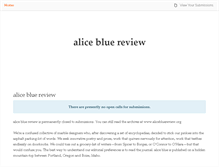 Tablet Screenshot of alicebluereview.submittable.com