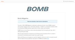 Desktop Screenshot of bombmagazine.submittable.com