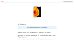 Desktop Screenshot of 42magazine.submittable.com