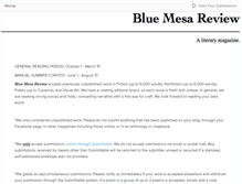 Tablet Screenshot of bluemesareview.submittable.com